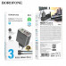 СЗУ-USB-2USB-C (Type-C)-Type-C BOROFONE BN22 1м, PD65W+22,5W, Metal Gray