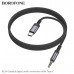 Аудио переходник Type-C(AM)-Jack3,5(AM) Borofone BL24 1м, TPE, Black