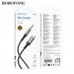 Аудио переходник Type-C(AM)-Jack3,5(AM) Borofone BL24 1м, TPE, Black