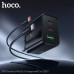 СЗУ-USB-2USB-C (Type-C)-Type-C HOCO N75 1м, 65W (PD20W+PD20W+QC3.015W), Black