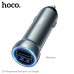АЗУ 2USB HOCO Z54 15,5W, Metal Gray. USB-A1/A2:5V/2.4A; USB-A1+USB-A2:5V/3.1A