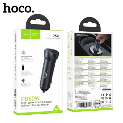 АЗУ-2USB-C HOCO Z54B PD60W, Metal Gray