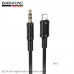 Аудио переходник Lightning(AM)-Jack3,5(AM) BOROFONE BL25A 1м, ПВХ, Black