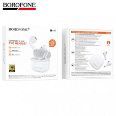 Гарнитура вкладыши Bluetooth Borofone BW88 White. Емкость батареи: кейс 300mAh; гарнитура 25mAh. Время работы: 3.5 ч. Переключение ведущий/ведомый, включение и выключение музыки, вызов Siri и другие функции. Материал: ABS; размер: 47.5х45.5х24.3мм; общий 