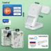 Быстрая беспроводная зарядка FaizFull FY12 3В1 (22.5W). Зарядка трех устройств одновременно. QI2-Original с цифровыми часами. Подходит для беспроводных  устройств (смартфон - 15W, смарт-часы - 2,5W, наушники - 5W).