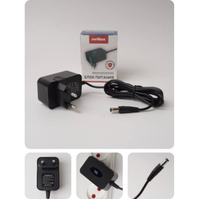 Блок питания Meltbox NH097 6V/1A (5,5x2,5), (-)в центре), кабель 2м, черный