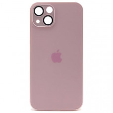Чехол стеклянный iP 13 AG-Glass Silicone Case с защитой камеры, цвет Pink