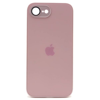 Чехол стеклянный iP 16e AG-Glass Silicone Case с защитой камеры, цвет Pink