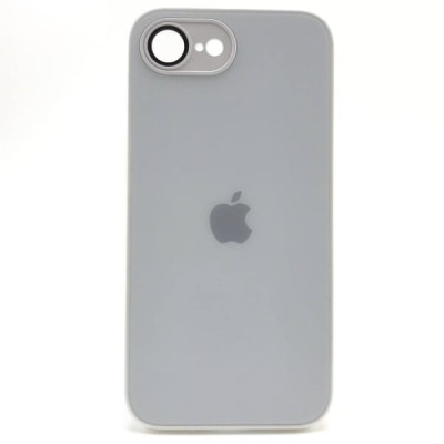 Чехол стеклянный iP 16e AG-Glass Silicone Case с защитой камеры, цвет White