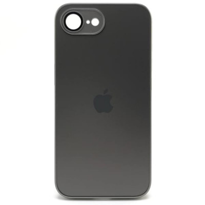 Чехол стеклянный iP 16e AG-Glass Silicone Case с защитой камеры, цвет Titanium
