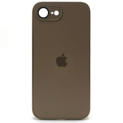 Чехол стеклянный iP 16e AG-Glass Silicone Case с защитой камеры, цвет Desert Gold