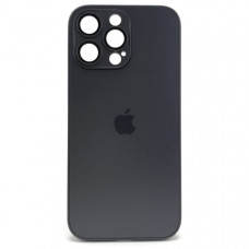Чехол стеклянный iP 16 Pro Max AG-Glass Silicone Case с защитой камеры, цвет Gray