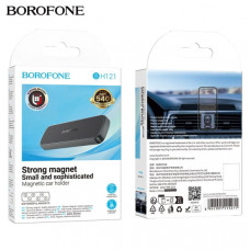 Держатель мобильного телефона магнитный BOROFONE BH121 Black на панель или любые плоские поверхности. Для телефонов 4.5-7 дюймов