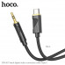 Аудио переходник Type-C(AM)-Jack3,5(AM) HOCO UPA30 1м, нейлон, Black
