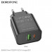СЗУ-USB-USB-C BOROFONE BA88A PD20W+QC3.0, Black