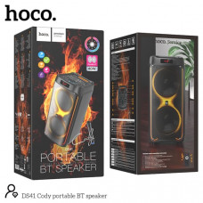 Активная напольная колонка HOCO DS41( RGB, USB/TF, AUX, микрофон, пульт) Black. Номинальная мощность 40 Вт.Размер 600х290х290 мм Емкость аккумулятора 4 400 мАч. Время работы от аккумулятора 3 ч. Питание от сети и аккумулятора. Дополнительные возможности: 