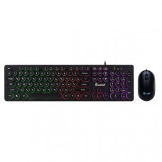 Набор игровой проводная клавиатура + мышь Smartbuy ONE 328327, черный, с подсветкой. USB- кабель для клавиатуры 1,5м.104 клавиши. Ресурс нажатий: 8млн циклов. Мышь: DPI 800/1200/1600/2400, USB-кабель 1,5 м. 4 кнопки. Нестираемое UV-покрытие. Опция On/Off 
