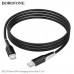 Кабель USB-C/USB-C BOROFONE BX119 1м, 3A, PD60W, ПВХ, Black