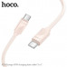 Кабель USB-C/USB-C HOCO X114 1м, 3A, PD60W, ПВХ, Pink