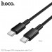 Кабель USB-C/USB-C HOCO X119 1м, PD60W, тканевая оплетка, Black