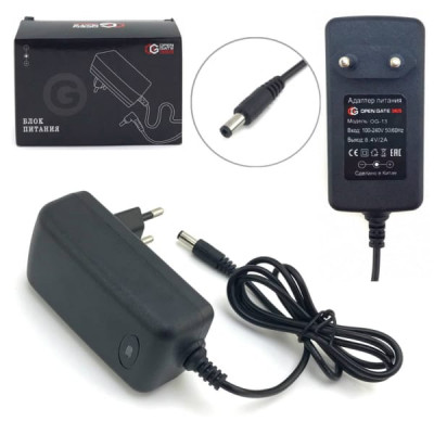 Универсальный блок питания Open Gate OG-13 8.4V/2A (штекер 5,5х2,5) (110-240v~50/60Hz), кабель 1м