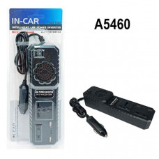 Автомобильный инвертор Olesson WF-1666 (2 сетевого разъёма, 2USB-Aх3.1А, 1xType-C). Входное питание: 12V. Выход AC: 220V/200W. Кулер охлаждения.