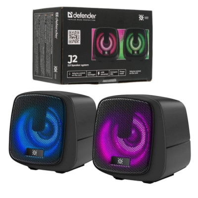 Активная колонка 2.0 DEFENDER J2 6Вт, подсветка, питание от USB