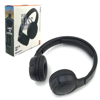 Гарнитура беспроводная полноразмерная Bluetooth BT-510 Pure Bass, черный. Максимальное время работы до 40 часов.