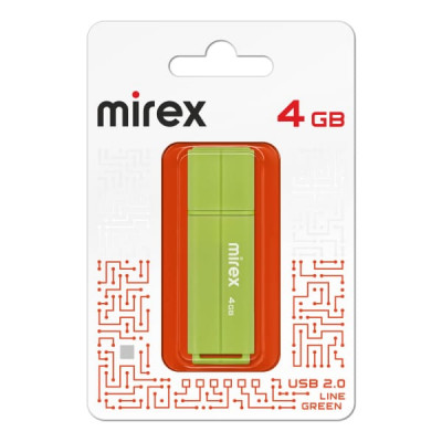 USB флеш-диск 16GB MIREX Line Green (ecopack)