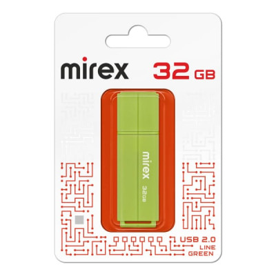 USB флеш-диск 32Gb MIREX Line Green (ecopack)