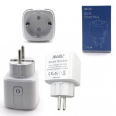 Розетка умная AVEL с таймером вкл/выкл AC100-250V/16А Wi-Fi 2.4GHZ (приложение Tuya/Smart Life)