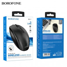 АКЦИЯ!!! Мышь беспроводная Borofone BG7 2.4G Black. Продается КРАТНО 3шт!!! USB, оптическая, 4кнопки, 1200-1600dpi, питание 1хAA.