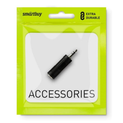 Адаптер-переходник Jack 6.3 мм (мама) - Jack 3.5 мм (папа) 2 канала Smartbuy (A203)
