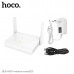Wi-Fi роутер HOCO HI36 White. Беспроводная частота: 2.4GHz всенаправленная антенна 5dBi. Стандарт беспроводной связи 802.11b/g/n. Интерфейс: WLAN/2хLAN port (10/100Mbps). Скорость передачи сигнала: 2.4GHz: 3000Mbps. Методы шифрования:: WPA-PSK, WPA2-PSK, 