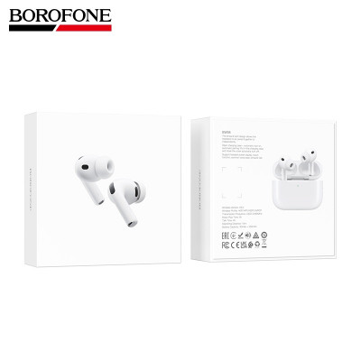Гарнитура вакуумная BT Borofone BW98 White. Емкость аккумулятора: кейс 300mAh, наушники 30mAh. Время работы: 4 часа. Материал: ABS-пластик. Размер: 62х47х22мм; вес: 58г. Поддержка переключения между ведущим и ведомым, вызов Siri и т.д.