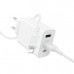 СЗУ-2USB-USB-C Lightning BOROFONE BA105A 1м, White. USB-C15W 5V/3A, USB-A1/A2 12W 5V/2.4A.