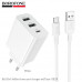СЗУ-2USB-USB-C Type-C BOROFONE BA105A 1м, 2.4А, White. USB-C15W 5V/3A, USB-A1/A2 12W 5V/2.4A.