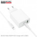 СЗУ-USB-USB-C (Type-C)-Lightning BOROFONE BA106A 1м, PD20W+ USB 18W, 3A, White