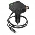 АЗУ-USB-USB-C с выдвижным кабелем Type-C 30W HOCO NZ18 USB-C 35W+ USB-A 18W, QC3.0,длина выдвижного кабеля 65см, Black