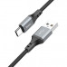 Кабель Type-C HOCO X86 1м, 3A, силикон, Black