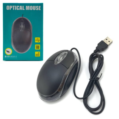 Мышь проводная MS116 Black. DPI 1200. Кабель 1м.