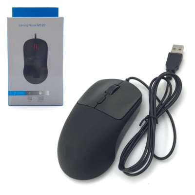 Мышь проводная игровая H M120 Black. 4кн. DPI 1000/1600. Кнопки рассчитаны на 5 млн нажатий. Кабель 1м.