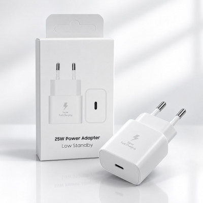 СЗУ-USB-C SMG T2510 25W White ПРЕМИУМ SUPER FAST (В Упаковке) БЕЗ ЛОГО