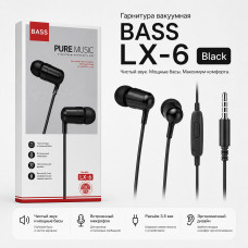 Гарнитура вакуумная BASS LX-6 Black