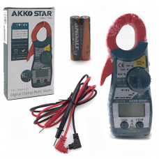 Мультиметр цифровой AKKOSTAR AK-87N клещевой 600V-600A. Питание 1.5V 2хAAA.