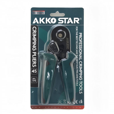 Пресс-клещи обжимные AKKOSTAR для наконечника проводов 0.25-10мм, шестигранная