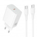 СЗУ-USB-C (Type-C)-Type-C HOCO C162A 1м, PD40W, White. (maximum 60W)