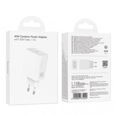 СЗУ-USB-C HOCO C162A PD40W White (maximum 60W)