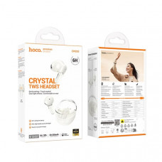 Гарнитура вкладыши Bluetooth Hoco EW202 Milky White. Емкость аккумулятора: кейс 350mAh, наушник 35mAh. Время работы: 6 часов. Материал: ABS. Размер: 54.5х51х26мм. Поддерживает переключение между ведущими и ведомыми устройствами, включение и выключение пес