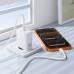 СЗУ-USB-C (Type-C)-Type-C BOROFONE BA109A 1м, PD40W, GaN, White (maximum 60W).